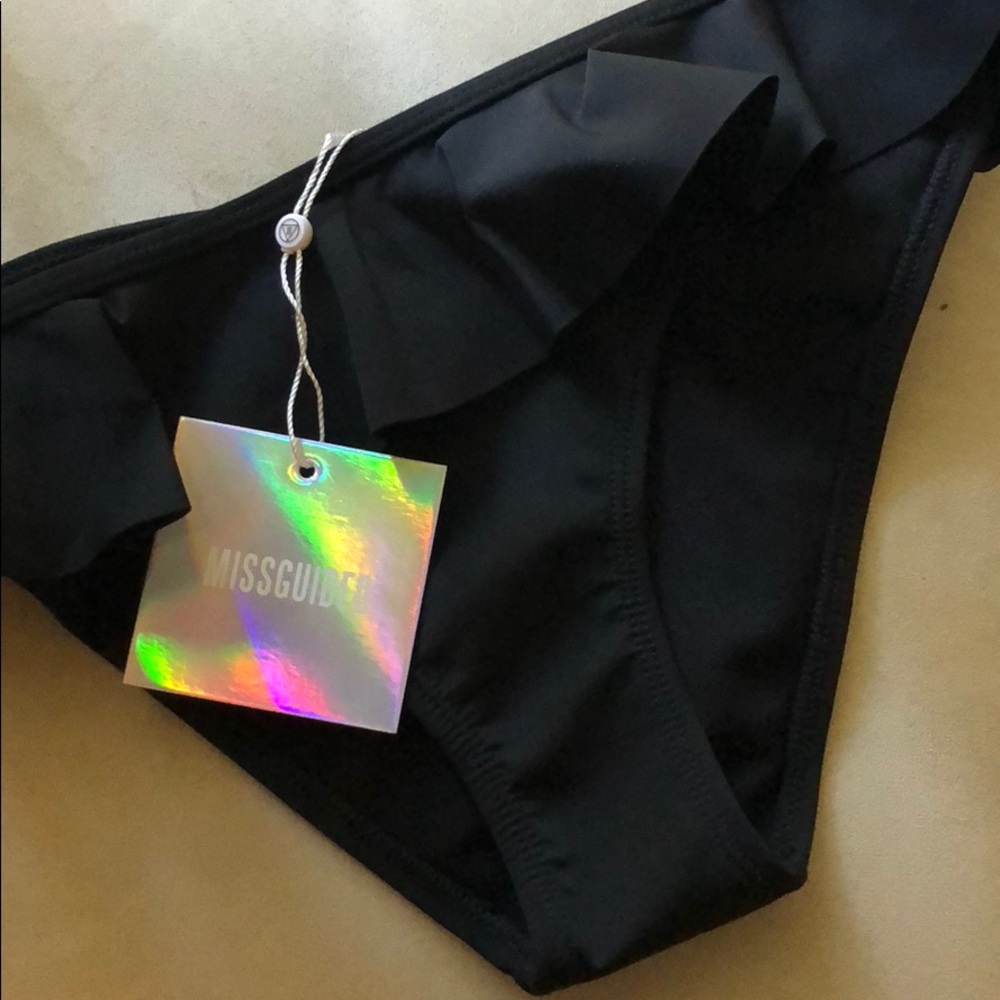 NWT Missguided Premium Neoprene Mesh Frill Bikini
